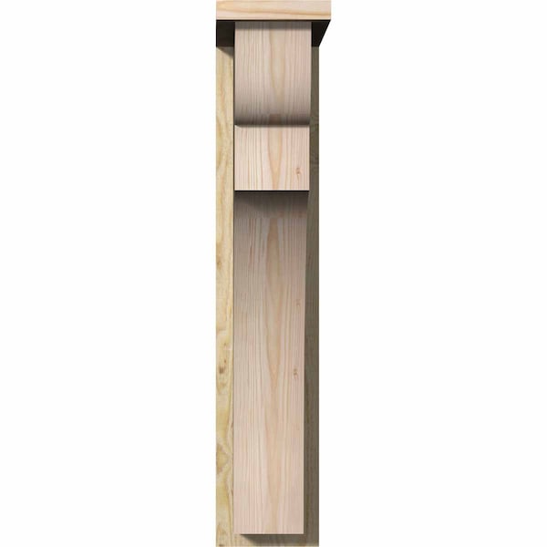 Yorktown Rough Sawn Corbel W/Backplate, Douglas Fir, 6W X 14D X 30H